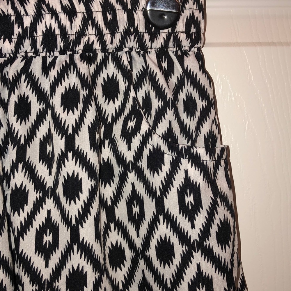 3/$15 Cute black and white shorts with Pom tassels - Picture 3 of 5